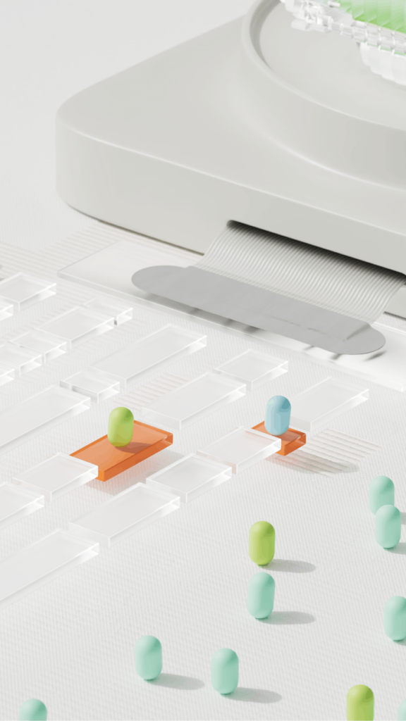 An artist’s illustration of artificial intelligence (AI). This image depicts the potential of AI for society through 3D visualisations. It was created by Novoto Studio as part of the Visua...